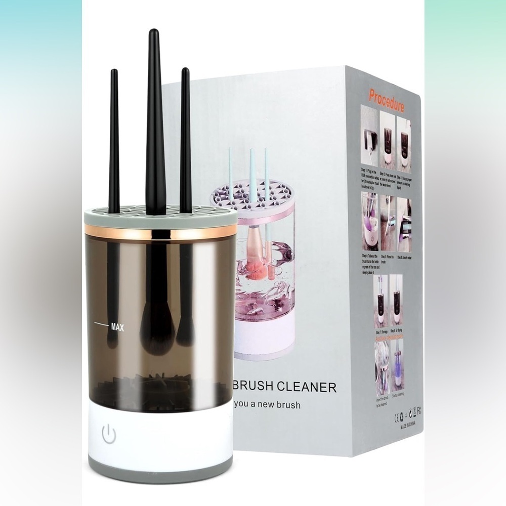 Electric Makeup Brush Cleaner machine plug and wash